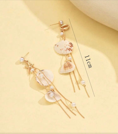 SEASHELL TASSEL EARRINGS