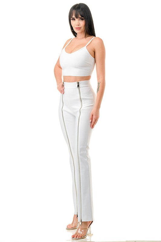 BANDAGE CROP TOP AND PANTS SET