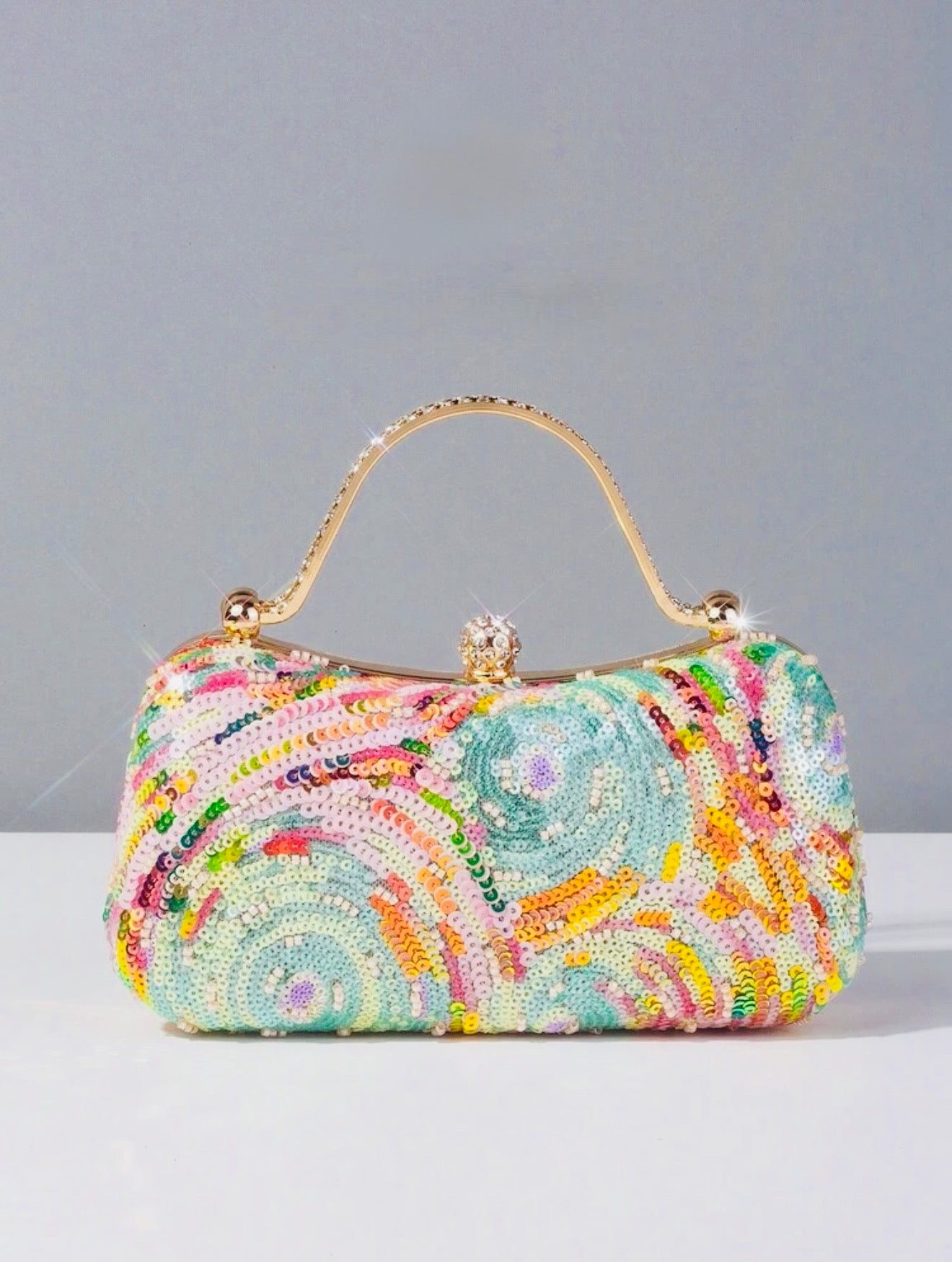 SINGLE SIDED COLORFUL EVENING CLUTCH BAG