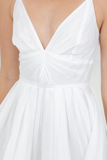 SOLID SLEEVELESS MINI DRESS