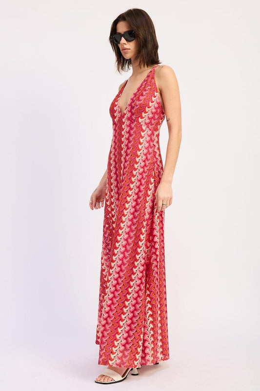 CROCHET LACE MAXI DRESS