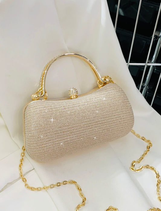 GLITTERING EVENING CLUTCH BAG