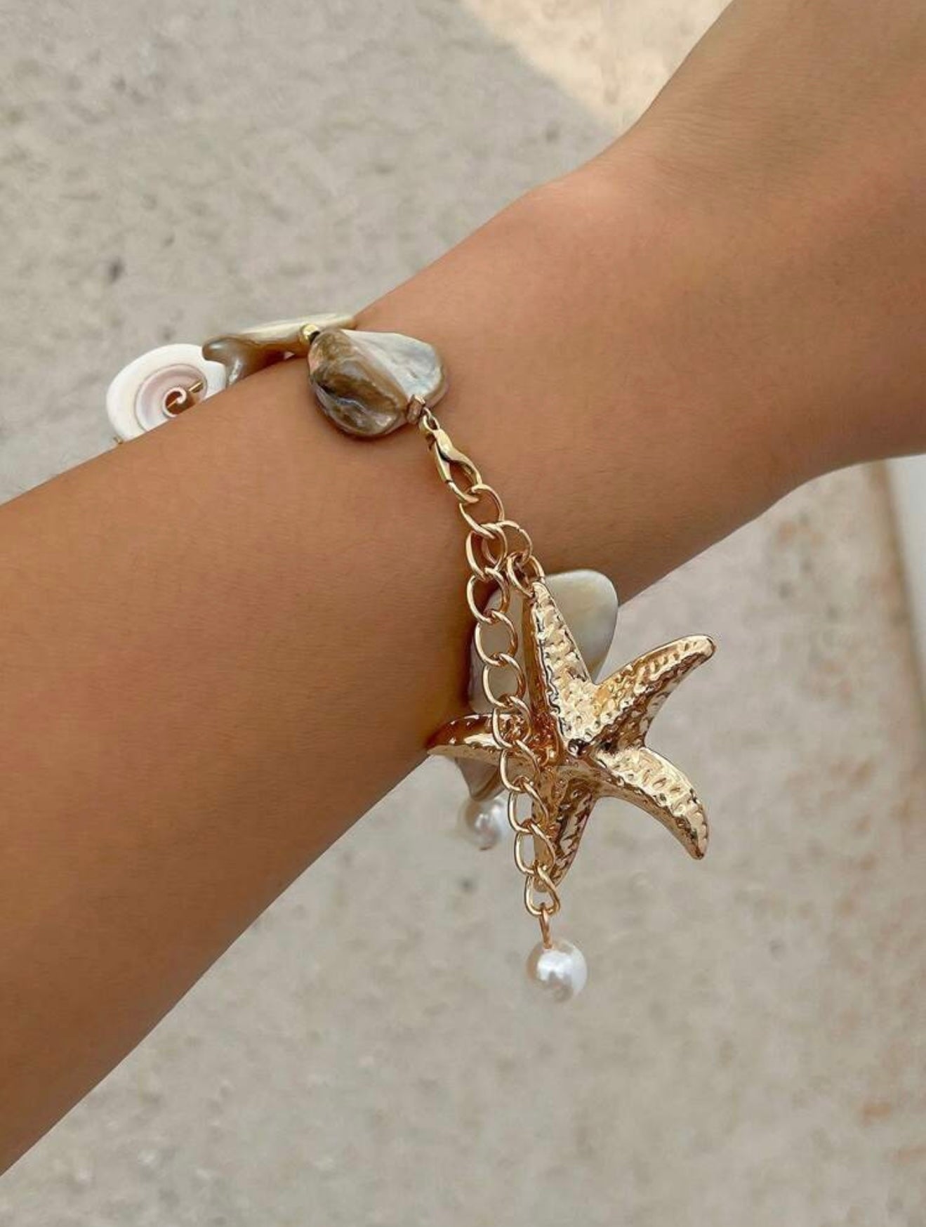 LUXURY BEADED STARFISH NECKLACE & BRACELET SET