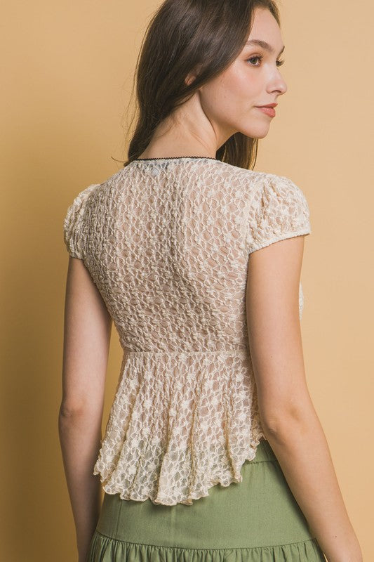 SHEER LACE TOP