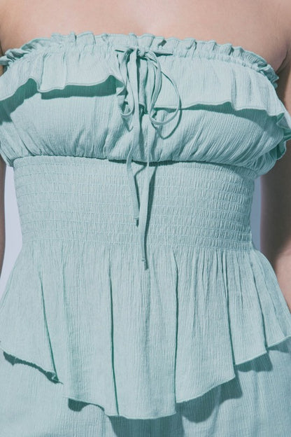 SMOCKED TUBE TOP