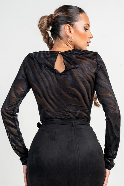 ROUND NECK LONG SLEEVE BODYSUIT