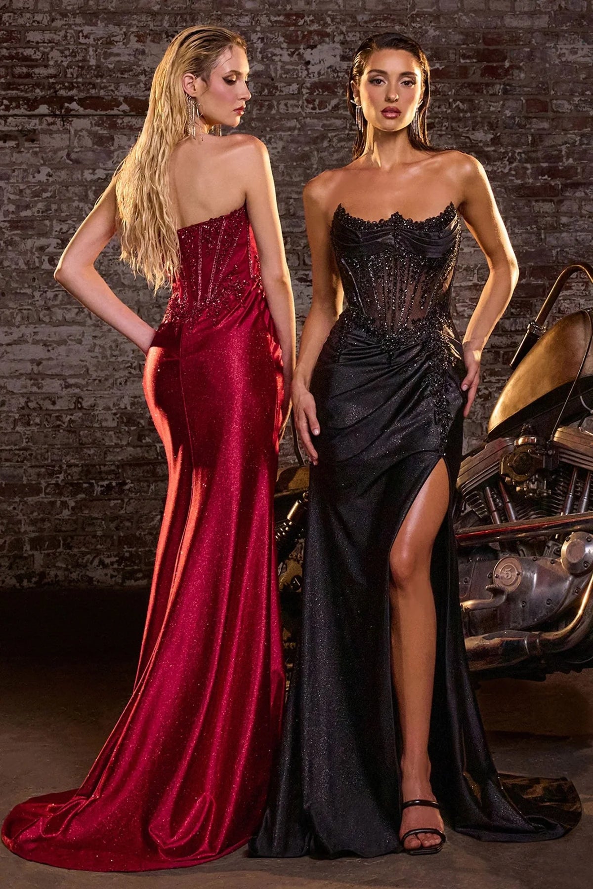 STRAPLESS SWEETHEART NECKLINE SHEER CORSET BODICE MAXI COCKTAIL DRESS