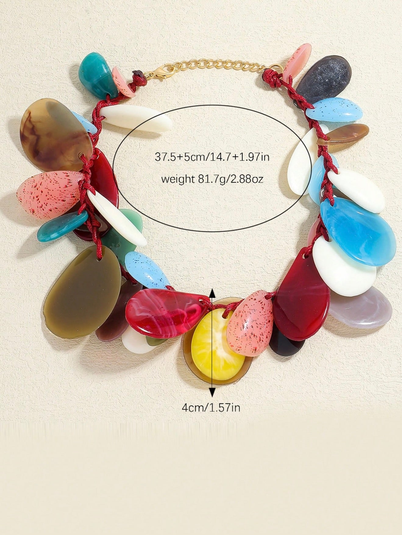 COLORED PETAL NECKLACE