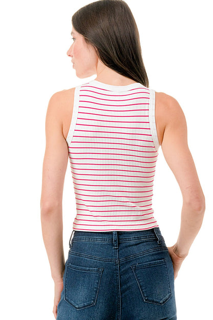 SEAMLESS STRIPE TANK TOP