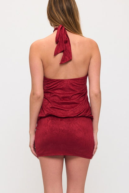 VENEZIA CREASED MINI SUMMER DRESS
