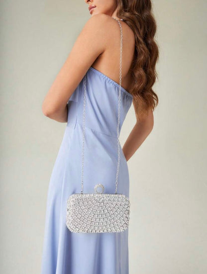 ELGANT DIAMOND SEQUIN BOX-SHAPED EVENING CLUTCH (Copy)
