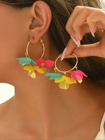 3D FLOWER EARRINGS
