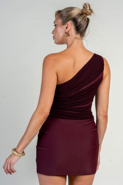 BODYCON MESH MINI PARTY DRESS