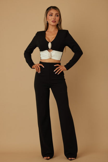 BIMD SLIT LAYER JUMPSUIT