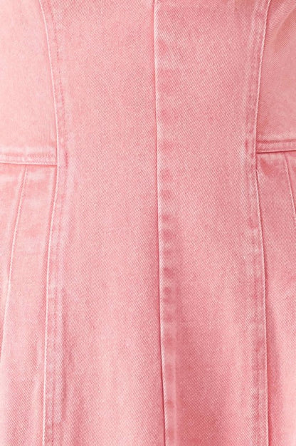 WASHED WOVEN MIDI DRESS