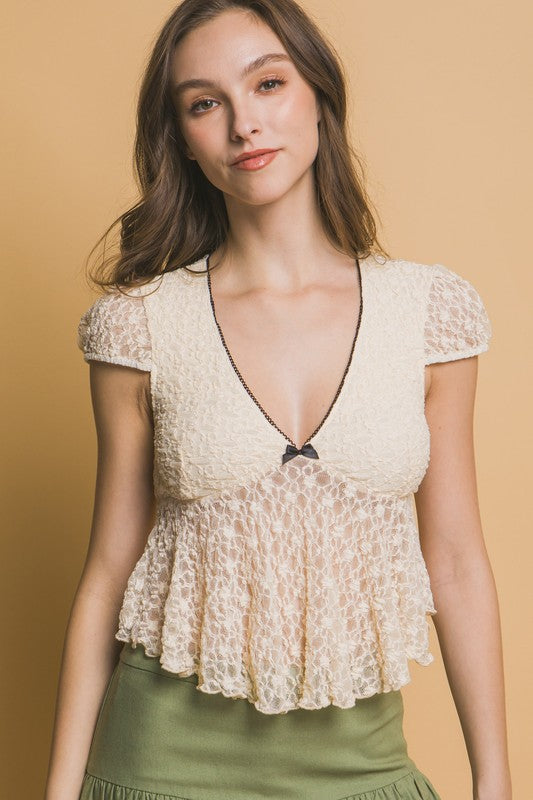 SHEER LACE TOP