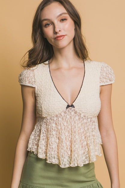 SHEER LACE TOP
