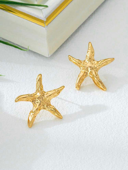 CRINKLE STARFISH EARRINGS