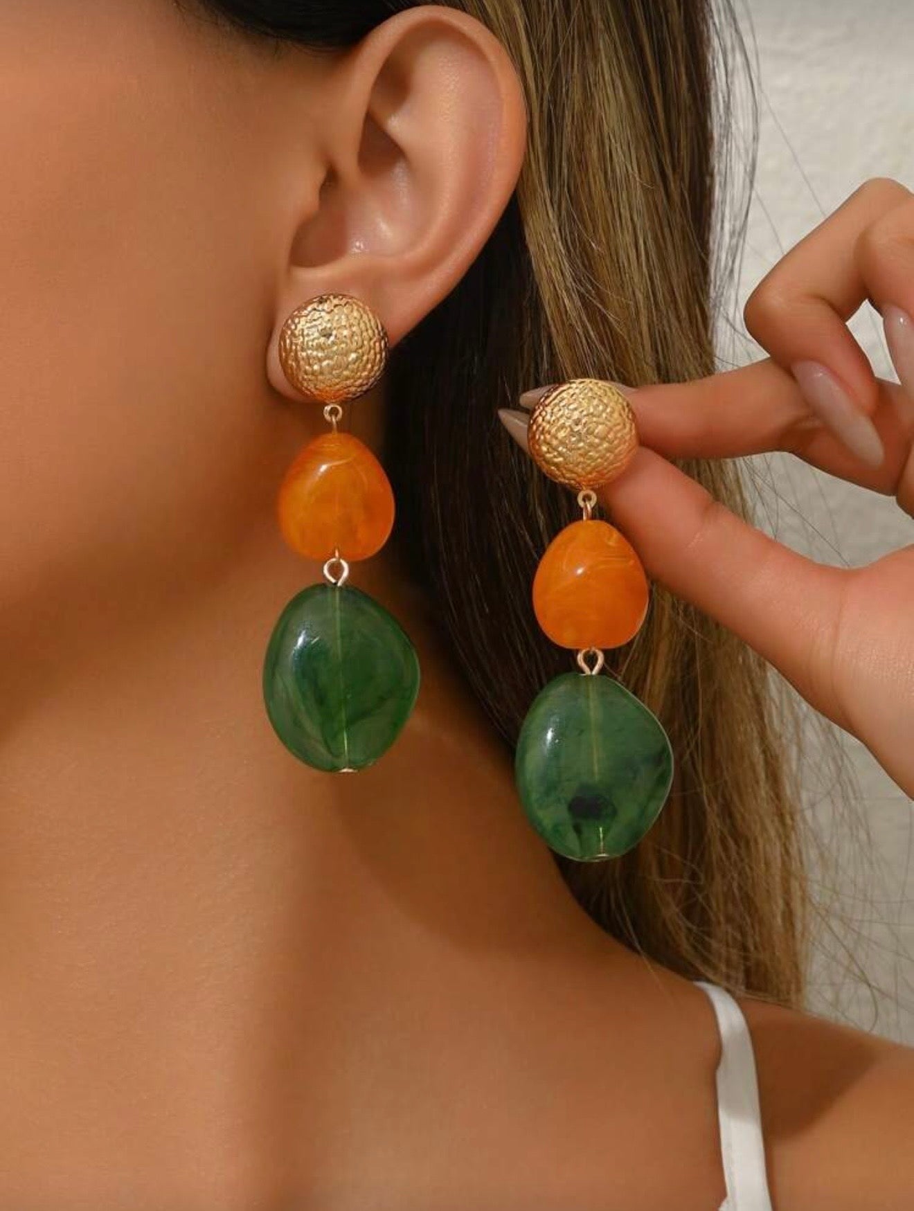 ELEGANT ASYMMETRICAL GEOMETRIC EARRINGS