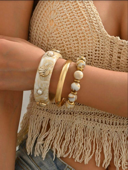 BOHO RESIN 3 LAYER SUMMER BRACELET