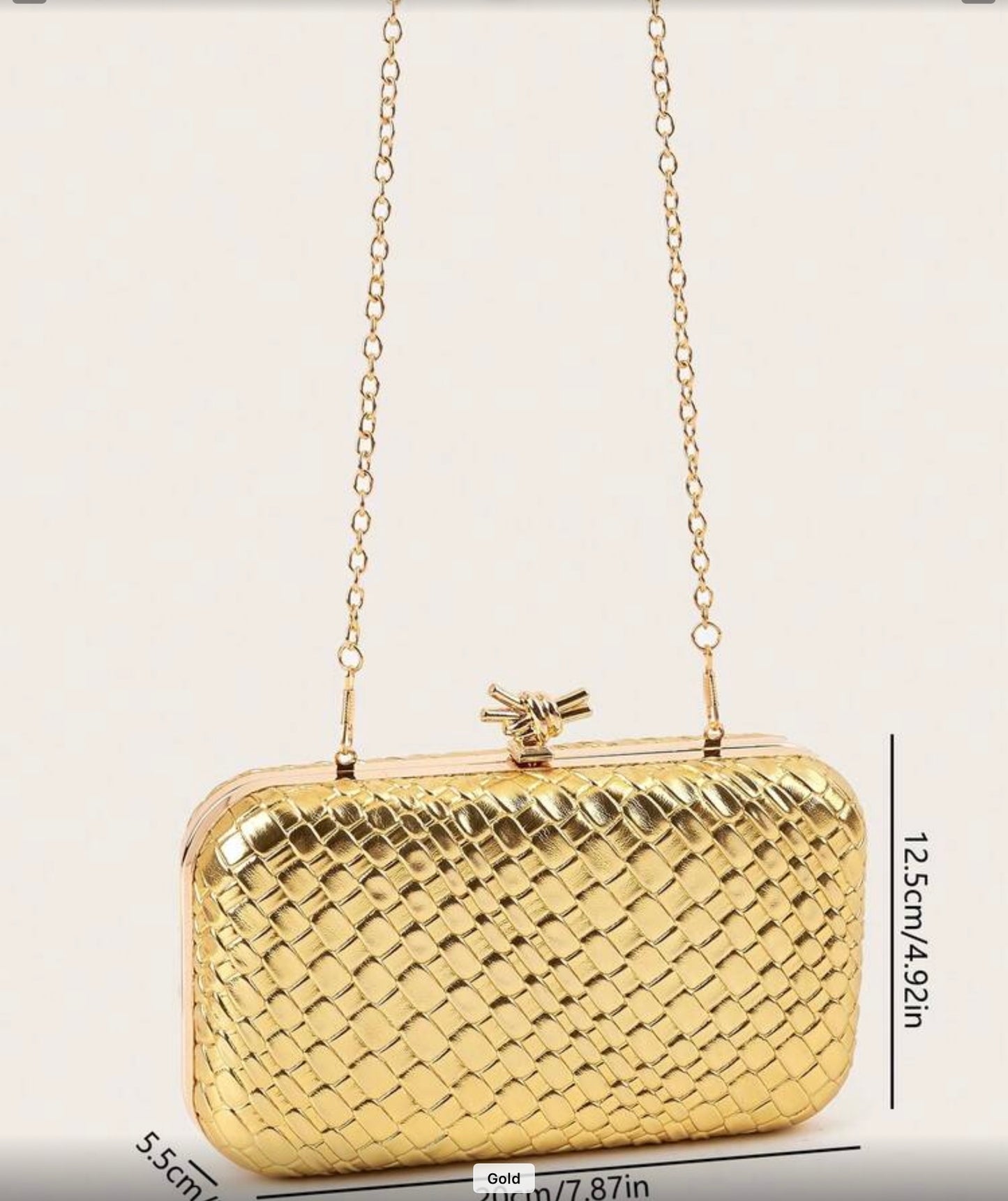 TEXTURED LEATHER EVENING CLUTH BAG