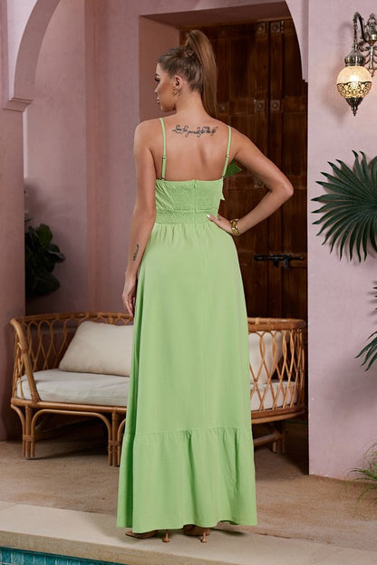 SOLID COLOR MAXI DRESS