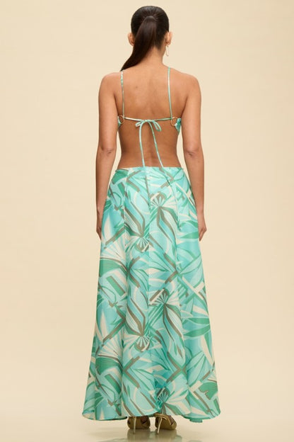 ABSTRACT RING MAXI SUMMER DRESS