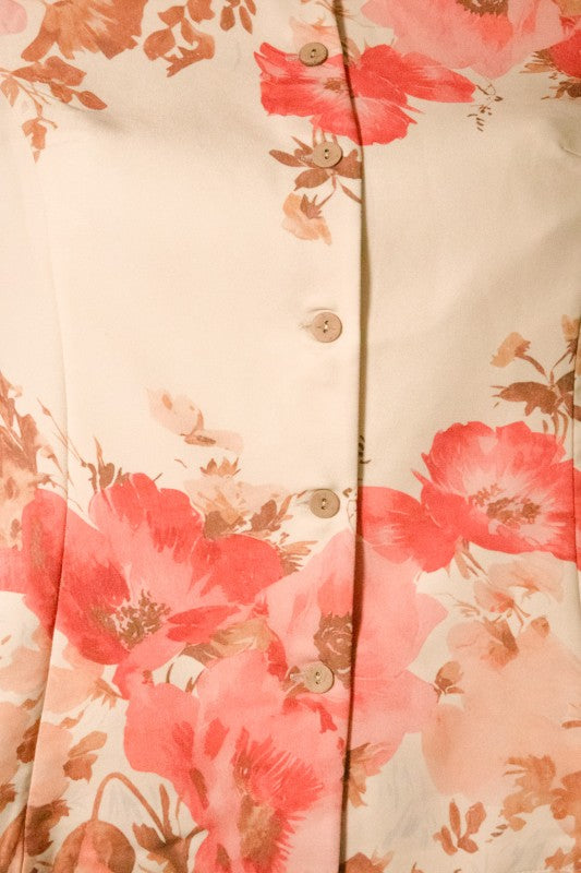 PRINTED SLEEVELESS TOP AND PANTS SET