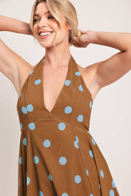 POLKA DOT MAXI SUMMER DRESS