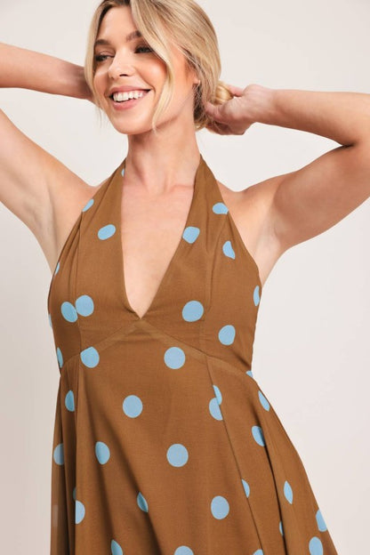 POLKA DOT MAXI SUMMER DRESS