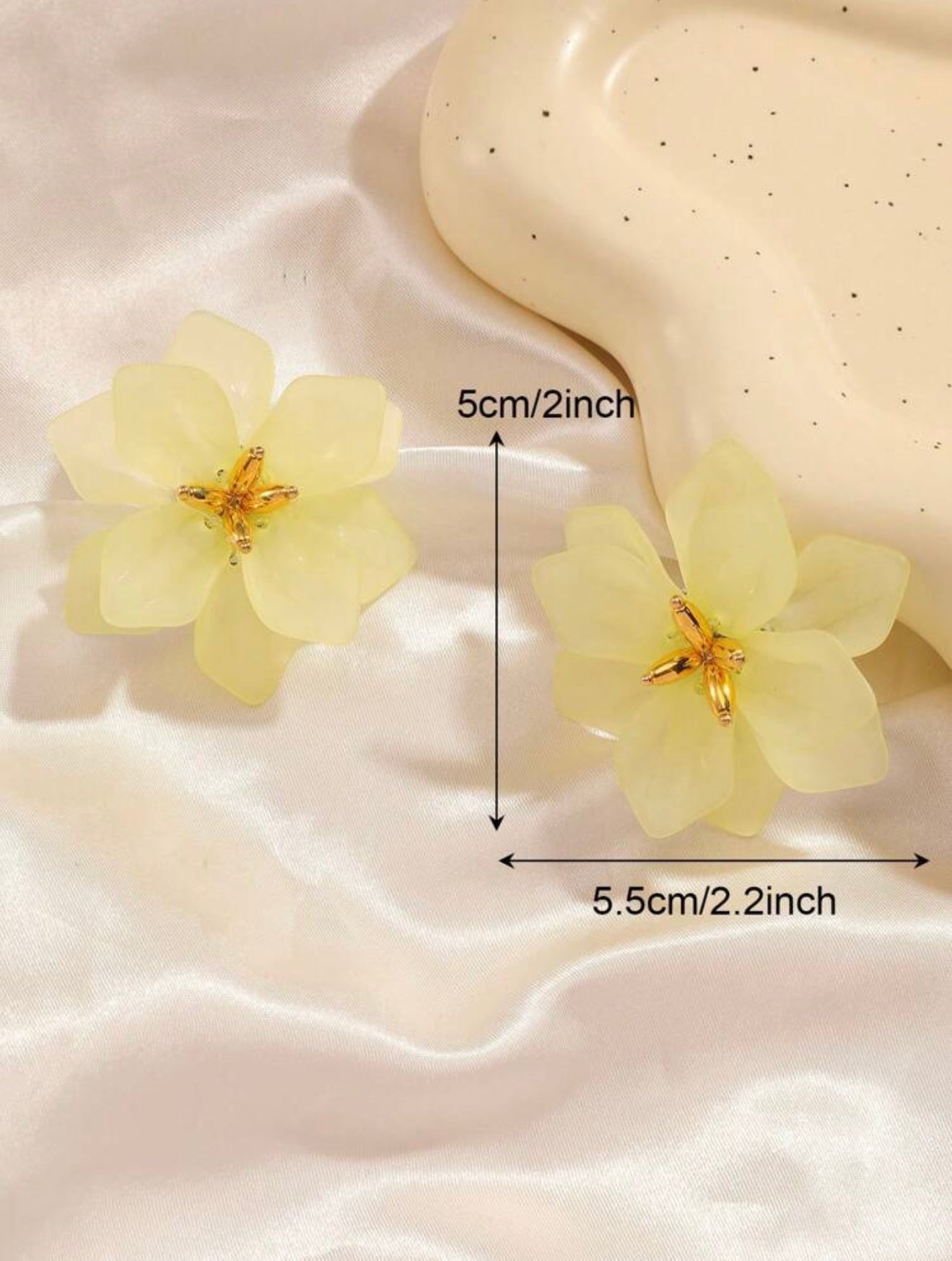 VINTAGE DOUBLE LAYER FLOWER EARRINGS
