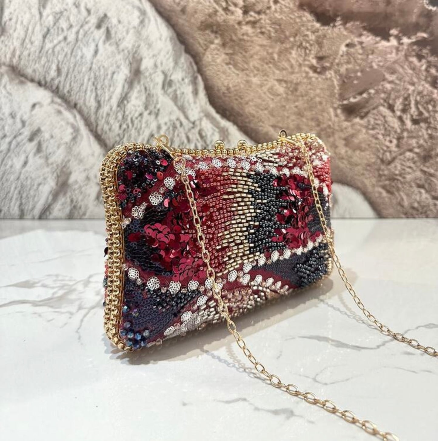 LUXURY RHINESTONE EVENING CLUTCH BAG