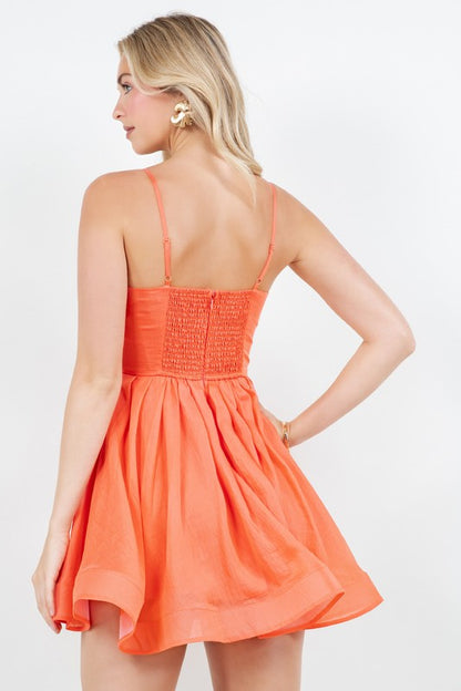 SOLID SLEEVELESS MINI DRESS