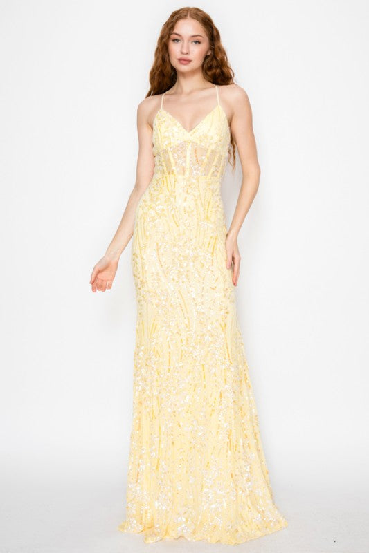 FLORAL SEQUIN MERMAID MAXI COCKTAIL DRESS