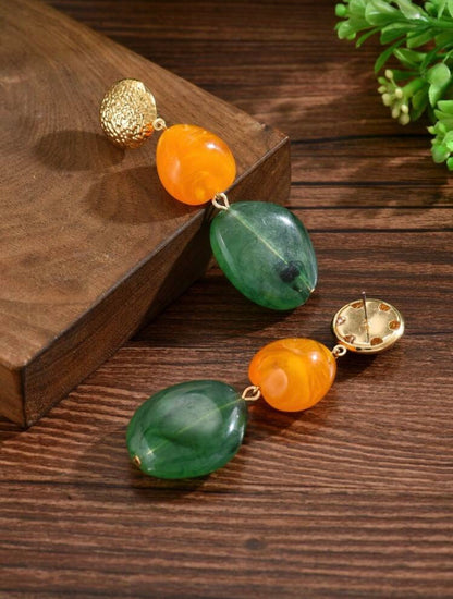 ELEGANT ASYMMETRICAL GEOMETRIC EARRINGS