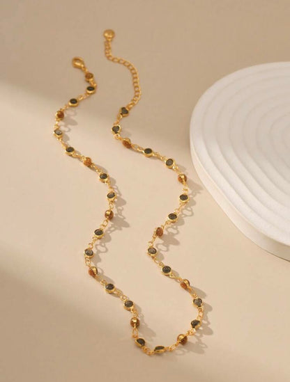 VINTAGE ZIRCONIA CHAIN NECKLACE