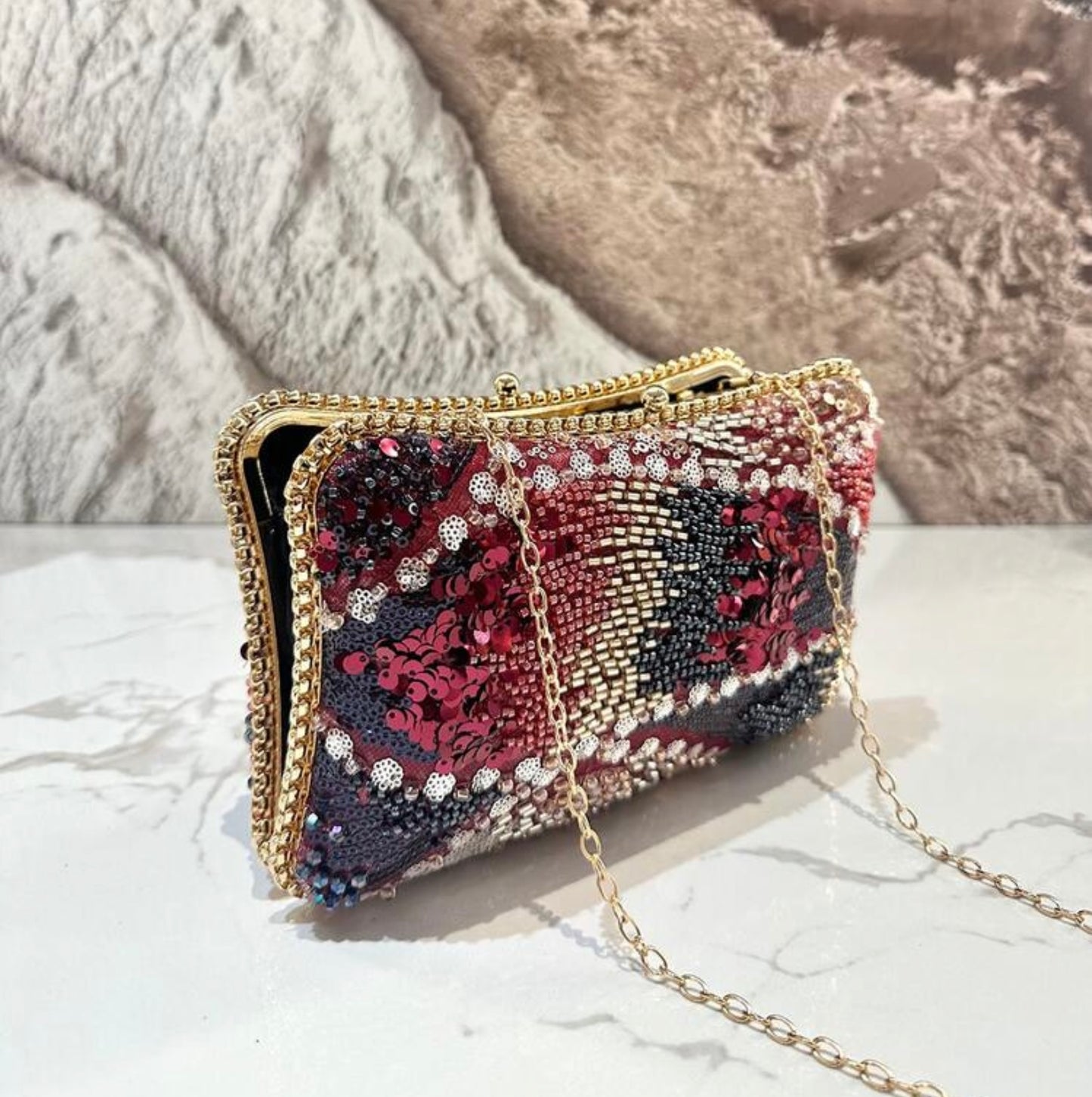 LUXURY RHINESTONE EVENING CLUTCH BAG