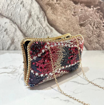 LUXURY RHINESTONE EVENING CLUTCH BAG