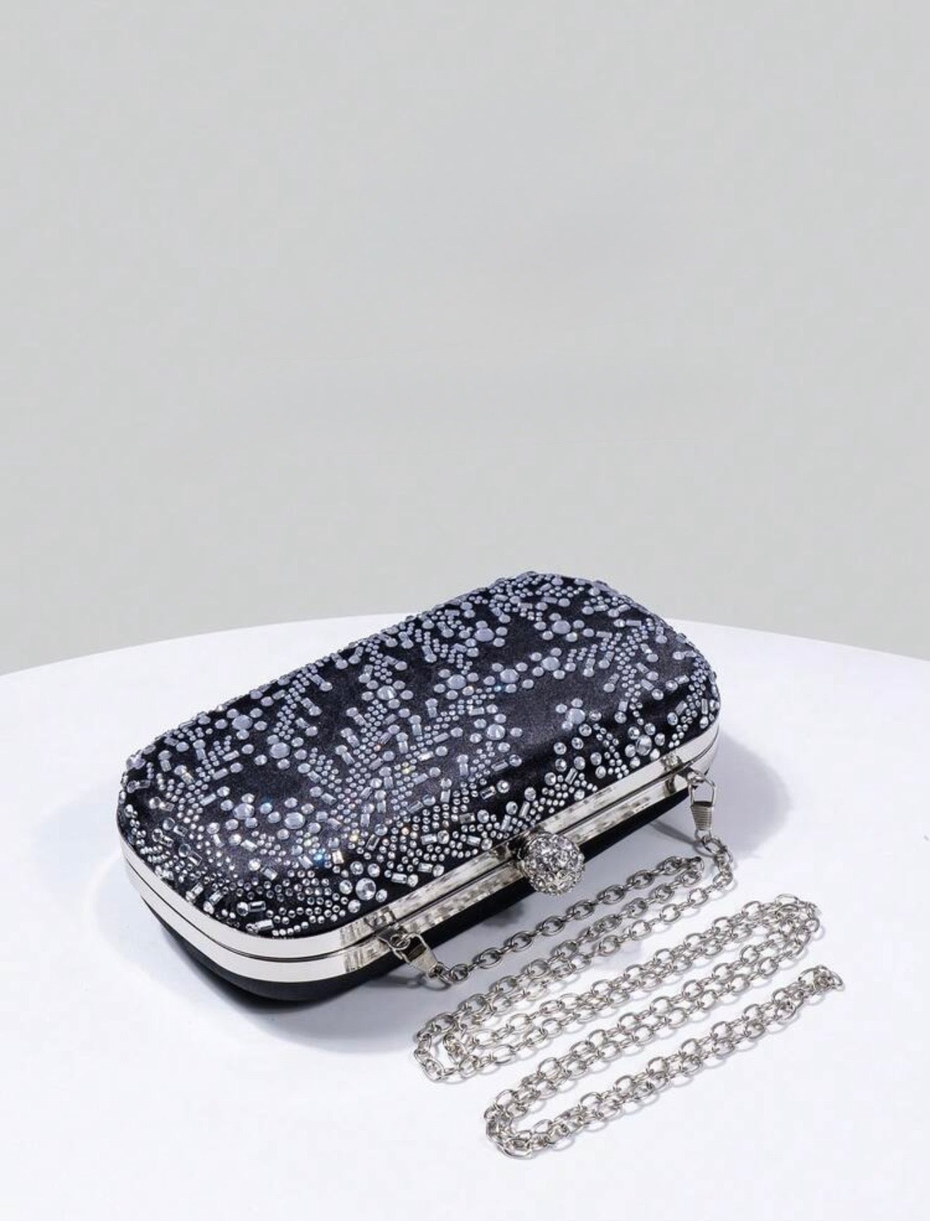 FLORAL SEQUIN EVENING CLUTCH BAG