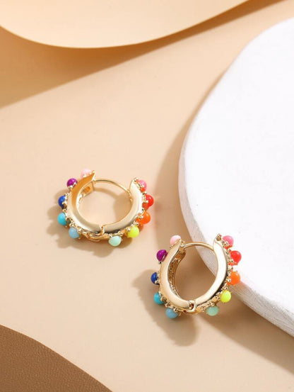 COLORFUL PEARL CLIP-ON EARRINGS