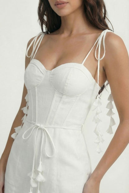 CORSET BODICE WIDE LEG JUMPSUIT