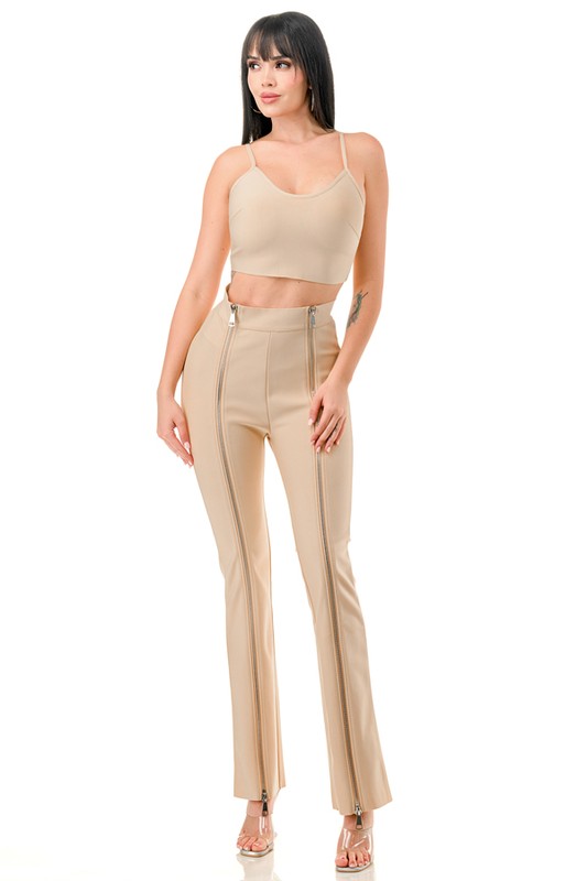 BANDAGE CROP TOP AND PANTS SET