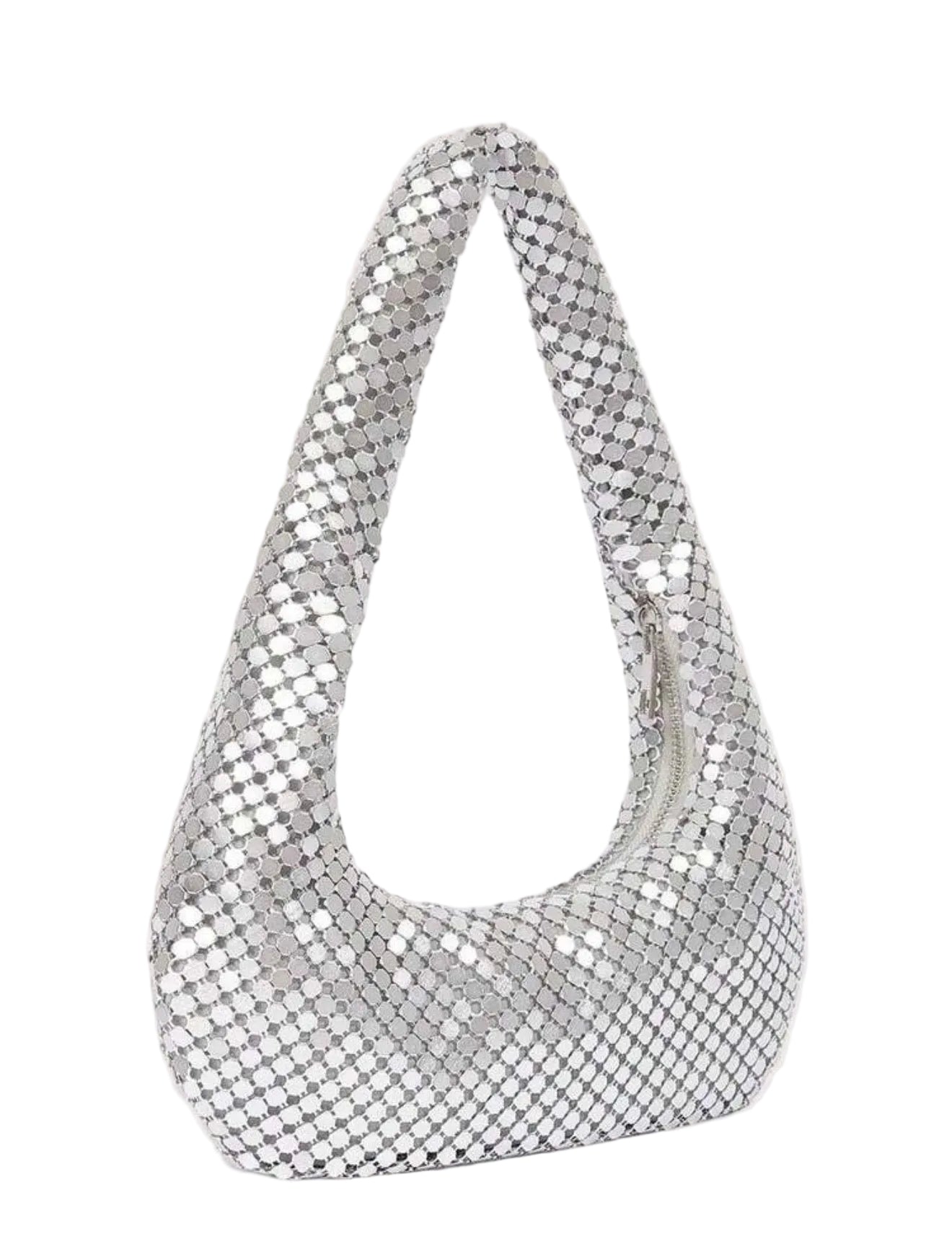 TOP HANDLE WOMEN METAL SHOULDER PARTY CLUTCH BAG
