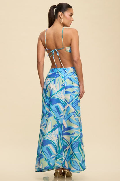 ABSTRACT RING MAXI SUMMER DRESS