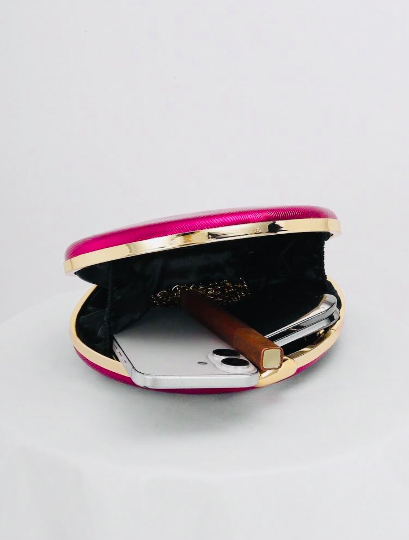 RIPPLE DESING BOX SHAPED EVENING CLUTCH BAG
