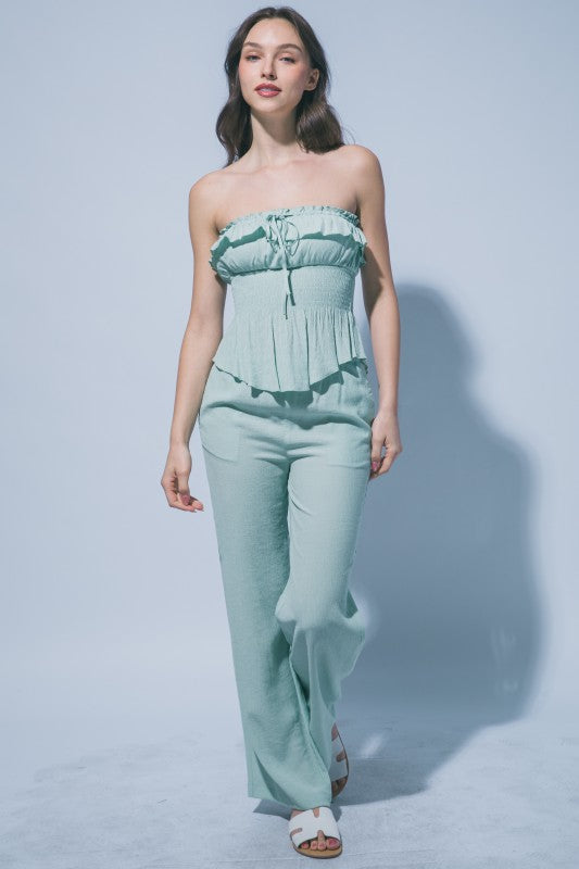 SMOCKED TUBE TOP