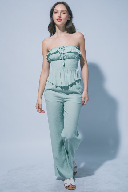SMOCKED TUBE TOP