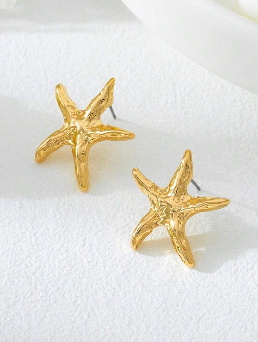 CRINKLE STARFISH EARRINGS