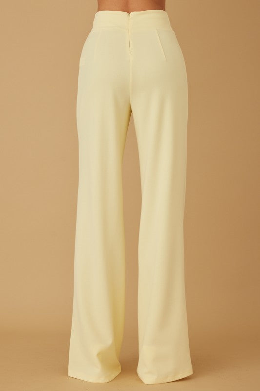 DRESSY OVERSIZED BUCKLE CHAIN PANTS