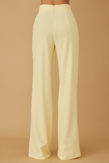 DRESSY OVERSIZED BUCKLE CHAIN PANTS